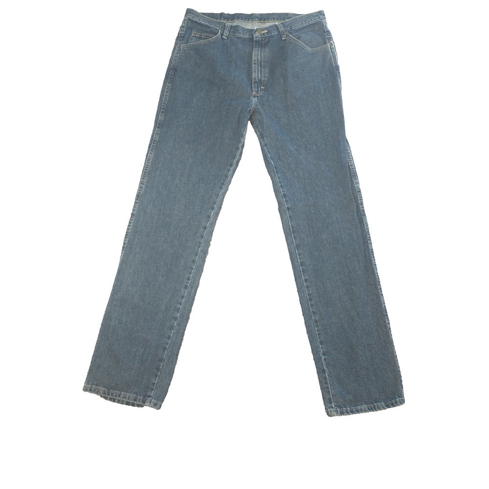 Wrangler 9651WQS Five Star Premium Denim Jean Mens 36x34 Medium Wash Regular Fit